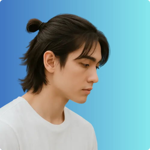 Bangs with Ponytail