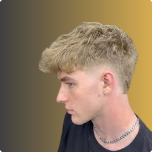 Blonde Hair Burst Fade