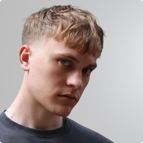Blonde Mid Taper Fade