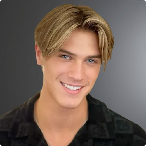 Blonde Middle Part 