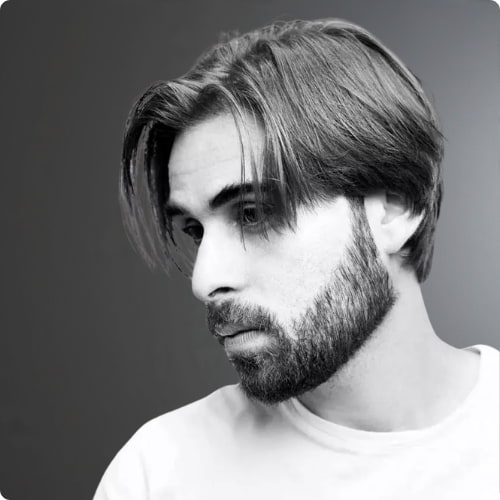 Blunt Middle Part Cut 