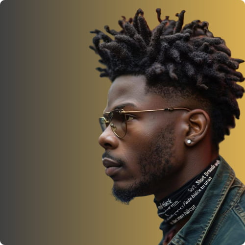 Burst Fade Dreaded Top