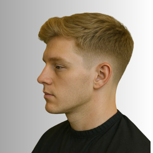Classic Divide Taper Hairstyle