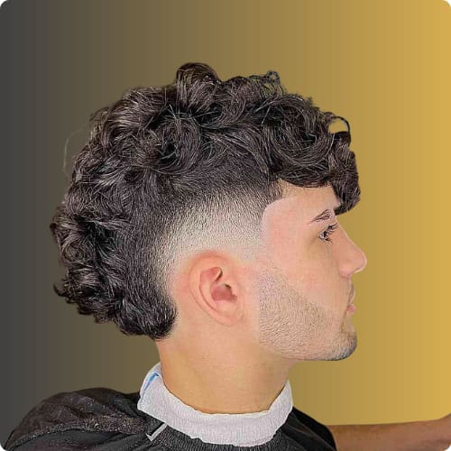 Curly Hair Burst Fade