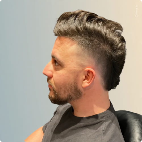 Deep Part Faux Hawk