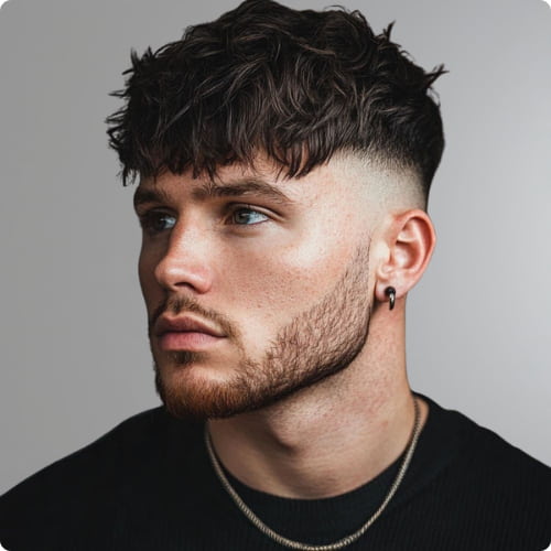 Disconnected Undercut with Textured Fringe