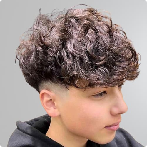 Fluffy Hair Mid Taper Fade