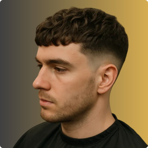 French Crop Burst Fade 