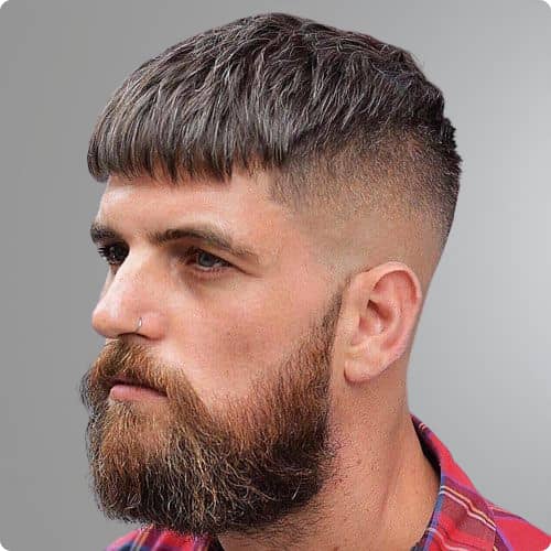 Fringe with a Beard Fade