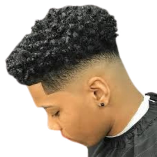 Corte Afro com Degradê Alto