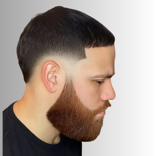 Degradê alto com barba