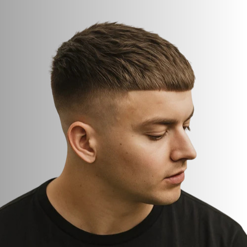 Degradê alto (High Taper Fade) com corte César
