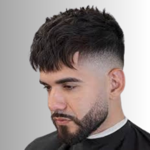 Messy Fringe Fade Hairstyle