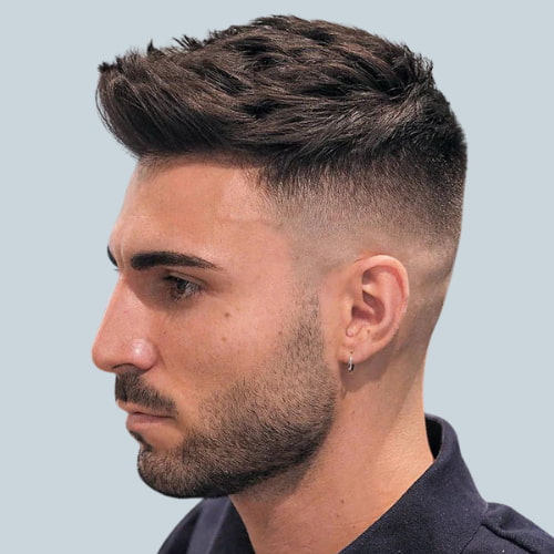 Mid Fade Comma Hair