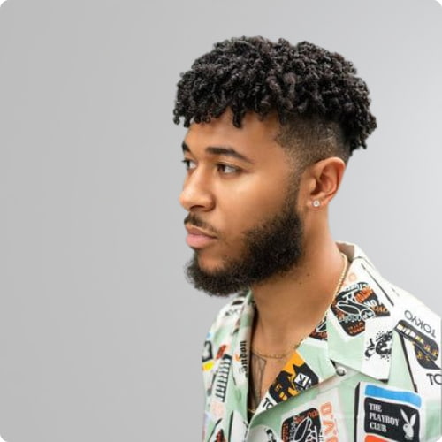 Mid Fade Twisted Curls