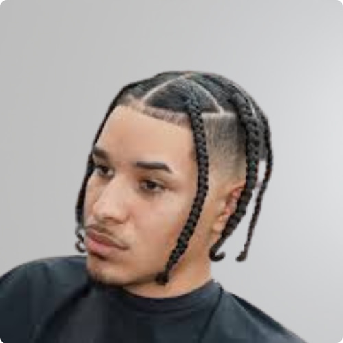 Mid Taper Fade Box Braids