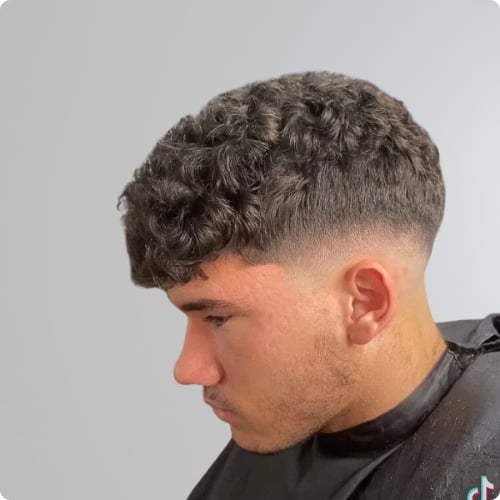 Mid Taper Fade Curly Hair