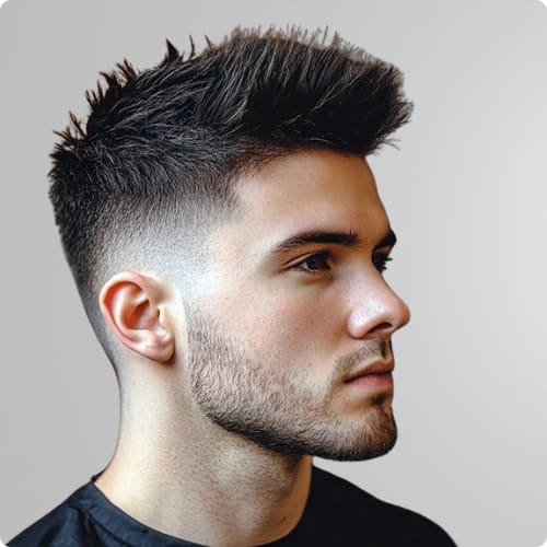 Mid Taper Fade Spiky