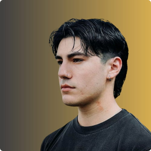 Middle Part Burst Fade