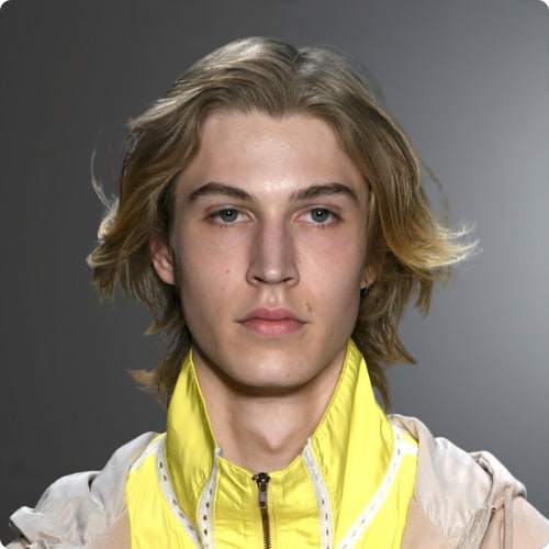 Middle Part Tousled 