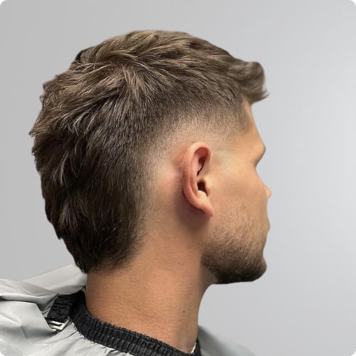 Mullet Mid Taper Fade