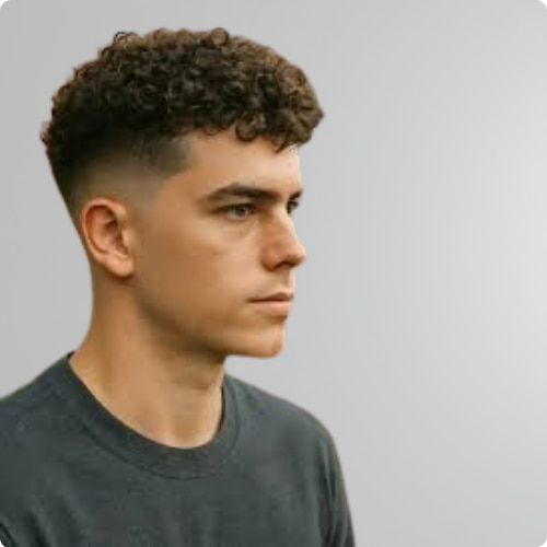 Perm Mid Taper Fade