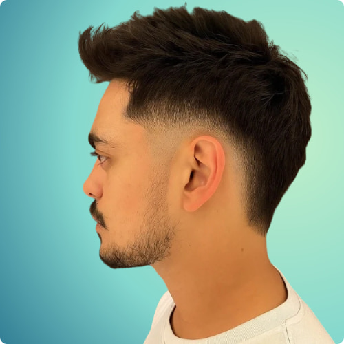 º Corte com topete