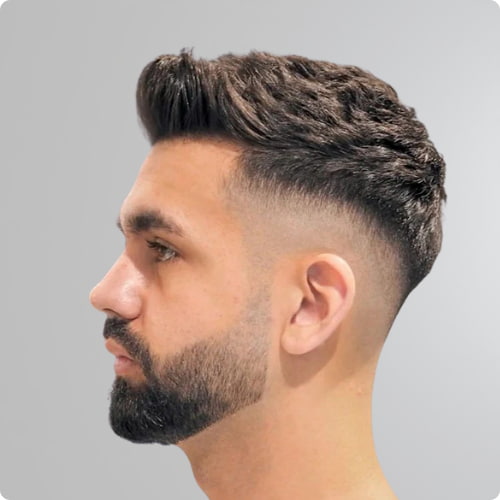 Quiff Mid Taper Fade