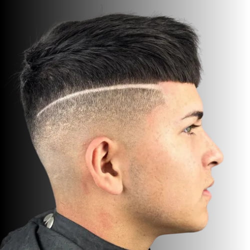 Sleek Edgar Lines Hairstyle