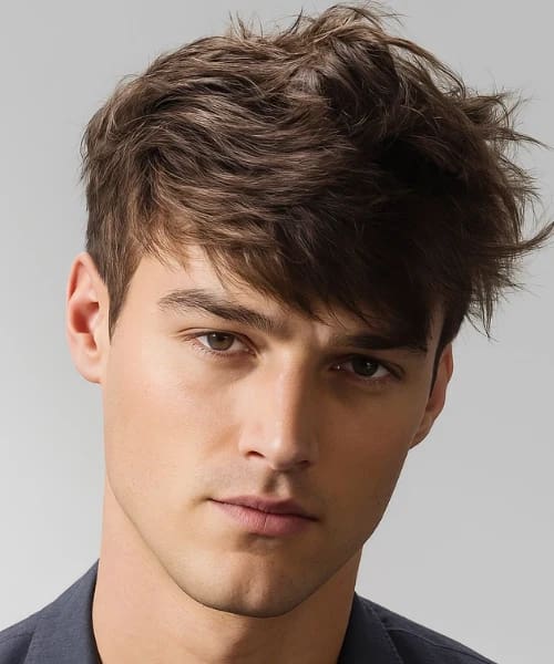 Swept Fringe Curly Hair