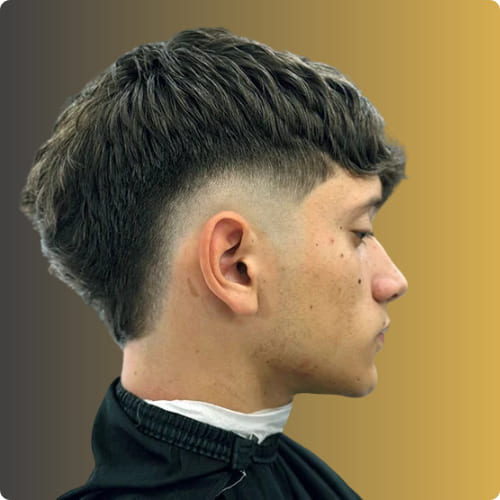 Textured Fringe Burst Fade