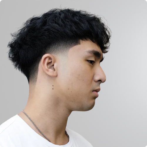 Textured Fringe Mid Taper Fade