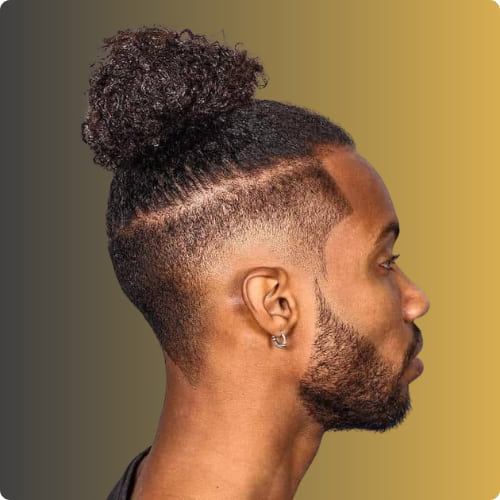 Tied Top Burst Fade Sides