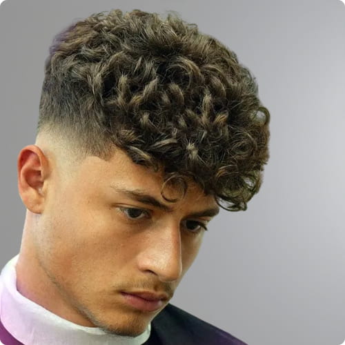 Undercut with Curly Textured Fringe