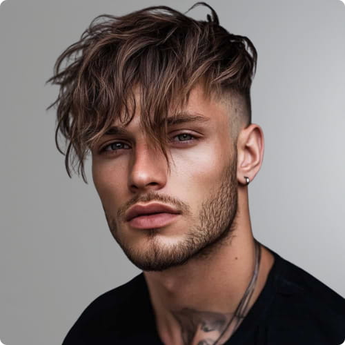 Undercut with Long Fringe