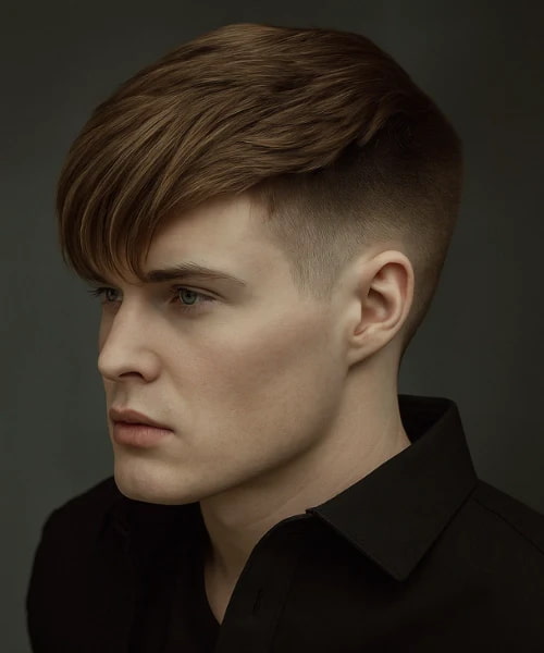Undercut with Side Swept Fringe