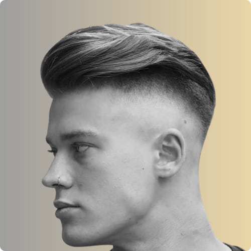Corte Undercut com Ondas Definidas e Degradé