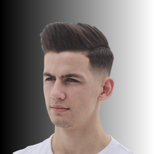 Pompadour Side Part Haircut