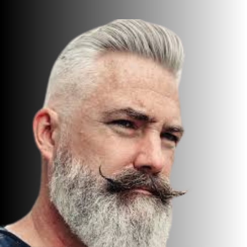 Pompadour with Beard Hairstyle