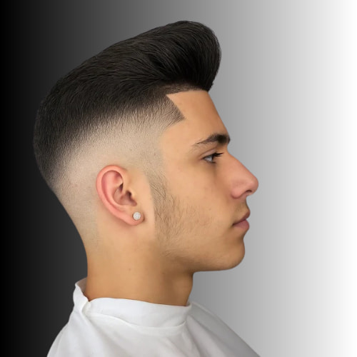 Textured Volume Pompadour Haircut