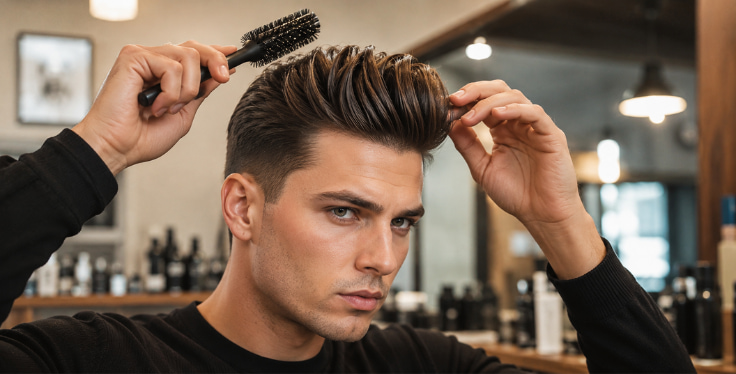 How to Style a Pompadour